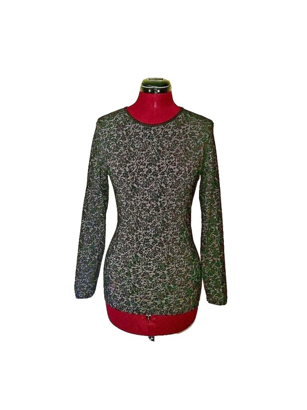 Athleta Women’s Top XS Multicolor Long Sleeve Lace Pattern Performance Shirt